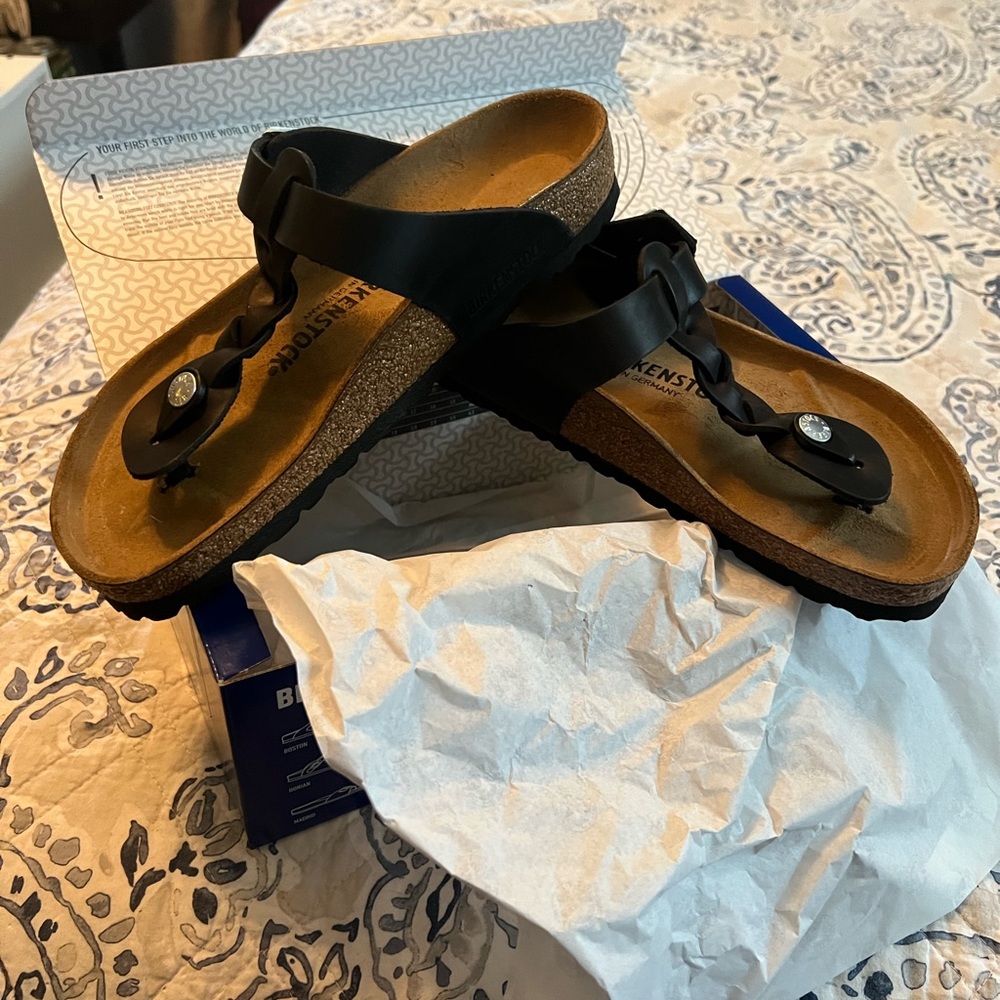 Birkenstock - Gizeh BraidedBlack - NWT - Size 7 (38)